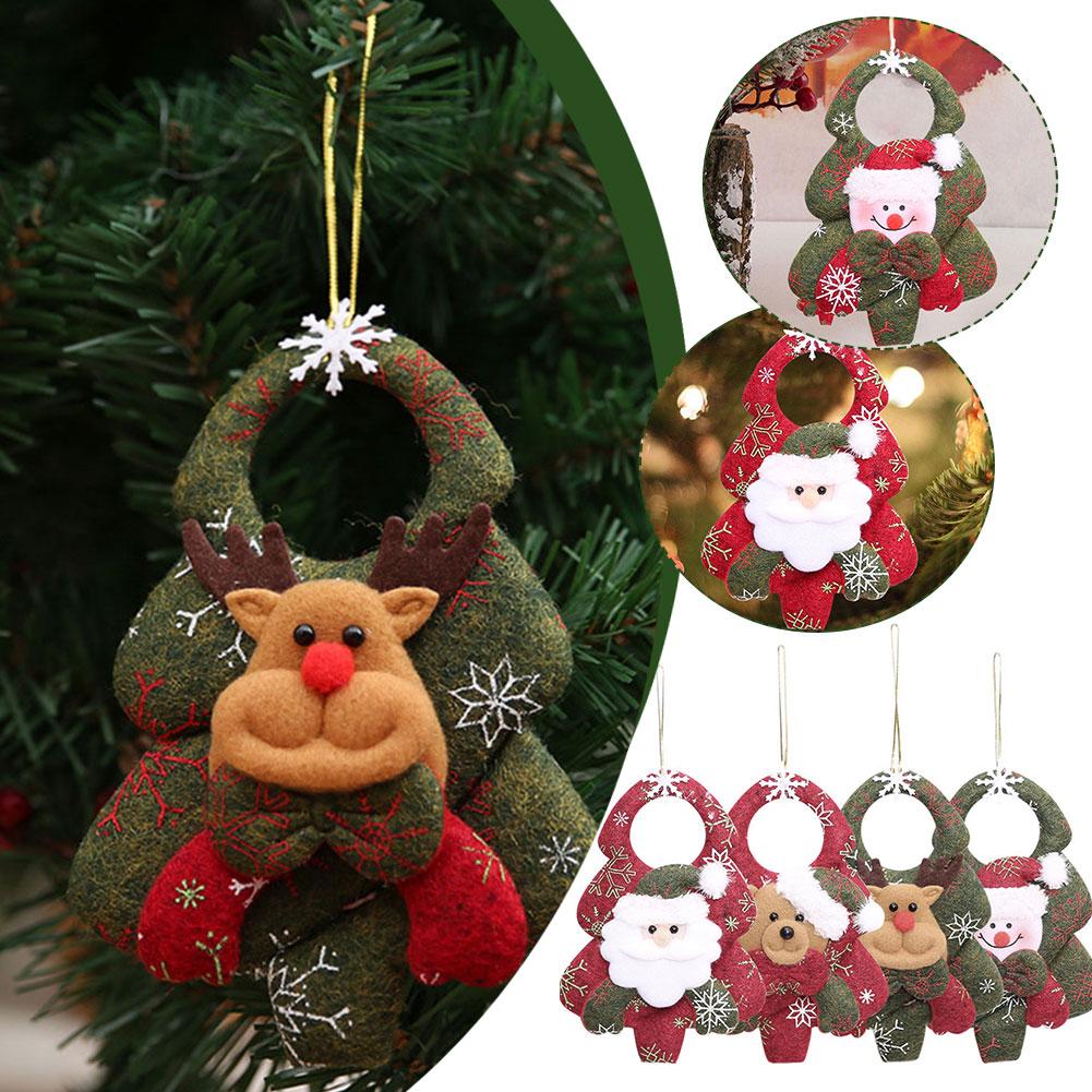 thumbnail image 3 of Ruifaya Nuevas decoraciones navideñas Colgantes navideños no tejidos Papá Noel cúbico Ha, 3 of 7
