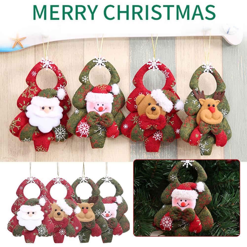 thumbnail image 2 of Ruifaya Nuevas decoraciones navideñas Colgantes navideños no tejidos Papá Noel cúbico Ha, 2 of 7