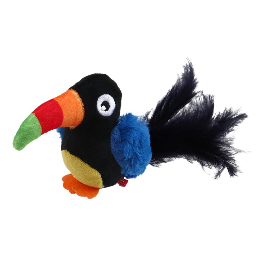 thumbnail image 4 of SGACAI Juguete interactivo con alas de pájaros que aletean, pájaro de peluche eléctrico que chirría y se burla de las mascotas y los gatos, juguetes realistas, 4 of 7