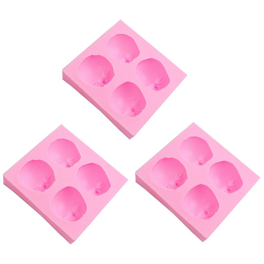 thumbnail image 4 of SGACAI Molde flexible de silicona para cabeza de muñeca de bebé, creativo y lindo, para arcilla, pastel, jabón, nuevo, 4 of 7