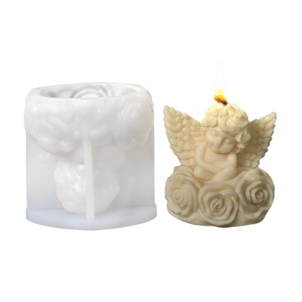 thumbnail image 5 of SGACAI Molde de resina para hacer velas con forma de ángel de rosa para dormir, decoración para aromaterapia y hogar, 5 of 7