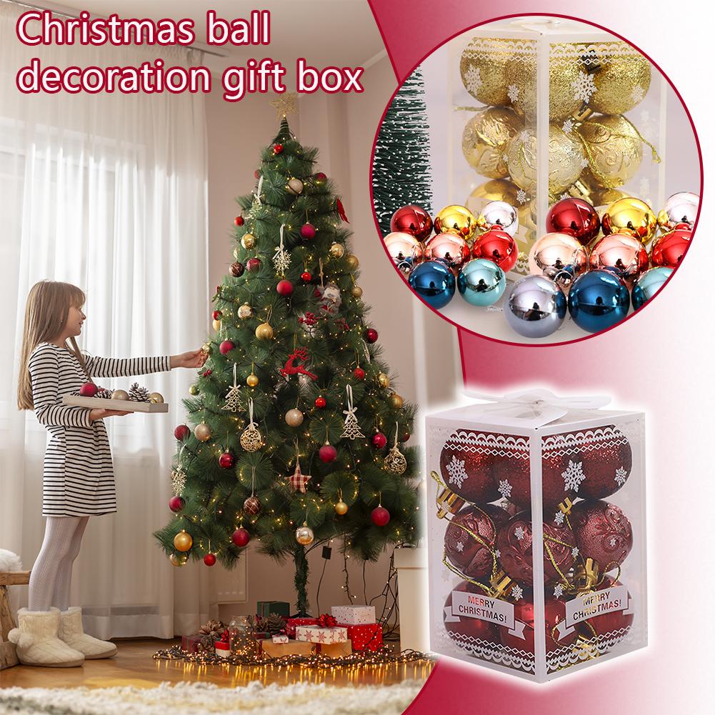 thumbnail image 2 of SGACAI Caja de regalo de bola de luz galvanizada navideña, luz colgante de árbol de Navidad, 2 of 7