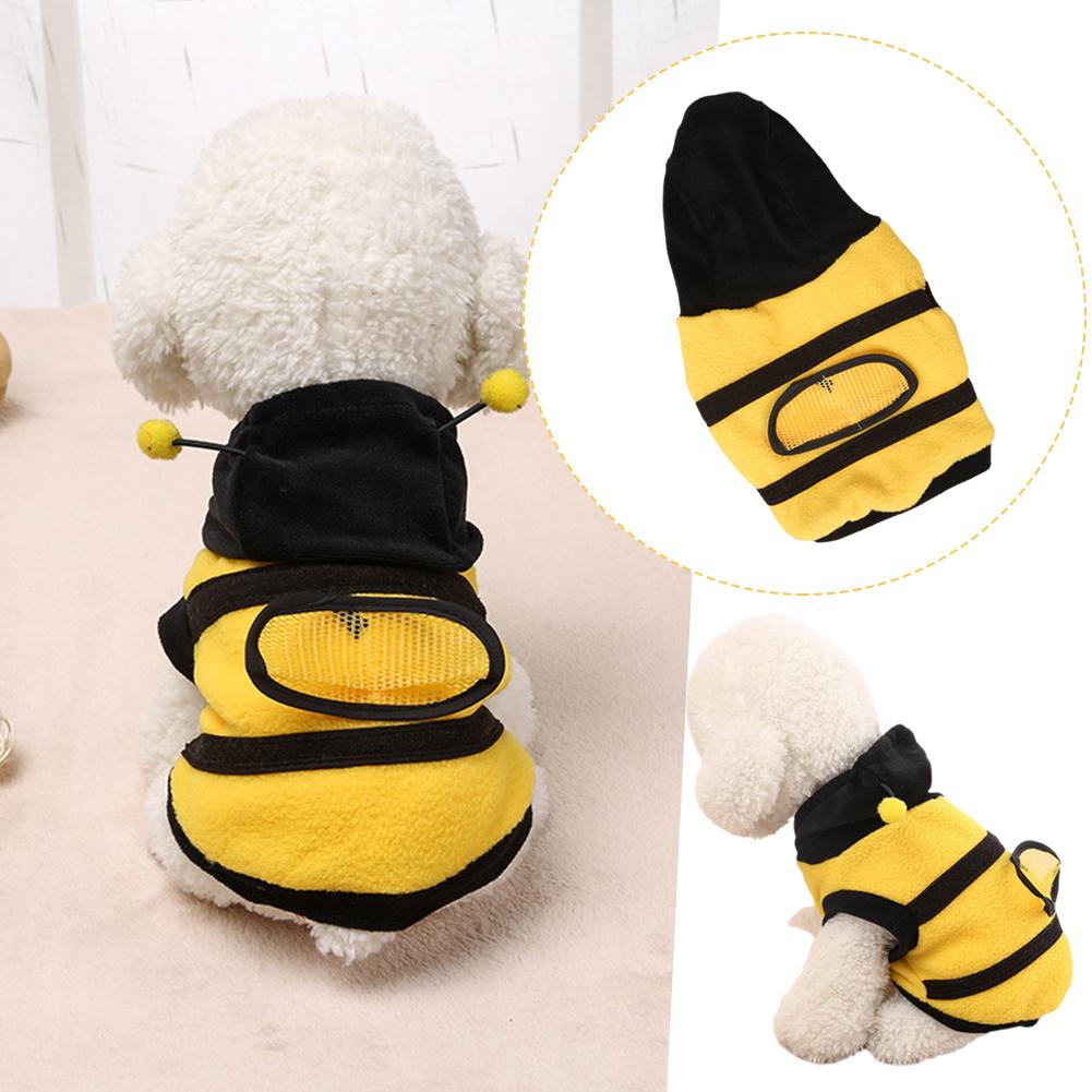 thumbnail image 2 of SGACAI Disfraz de abeja para Halloween para mascotas, sudaderas con capucha para perros, disfraz de abeja, disfraz de gato suave para vacaciones, 2 of 7