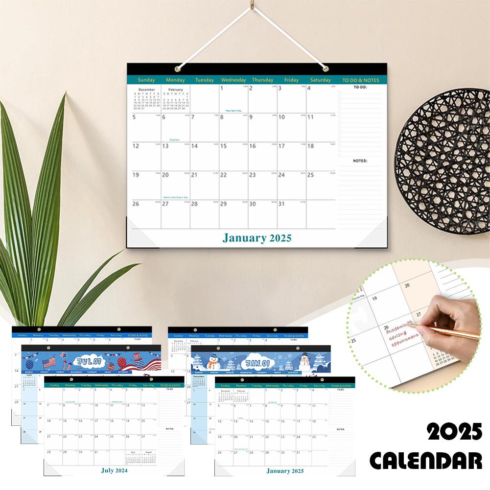 thumbnail image 3 of Wartleves Calendario de pared grande 2024-2025, calendario de borrado en seco para pared y refrigerador, 3 of 7