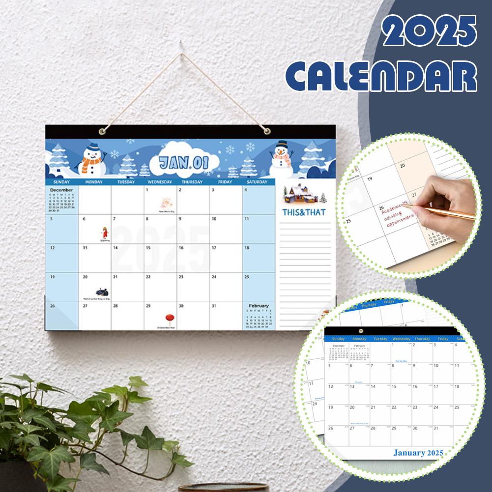 thumbnail image 2 of Wartleves Calendario de pared grande 2024-2025, calendario de borrado en seco para pared y refrigerador, 2 of 7
