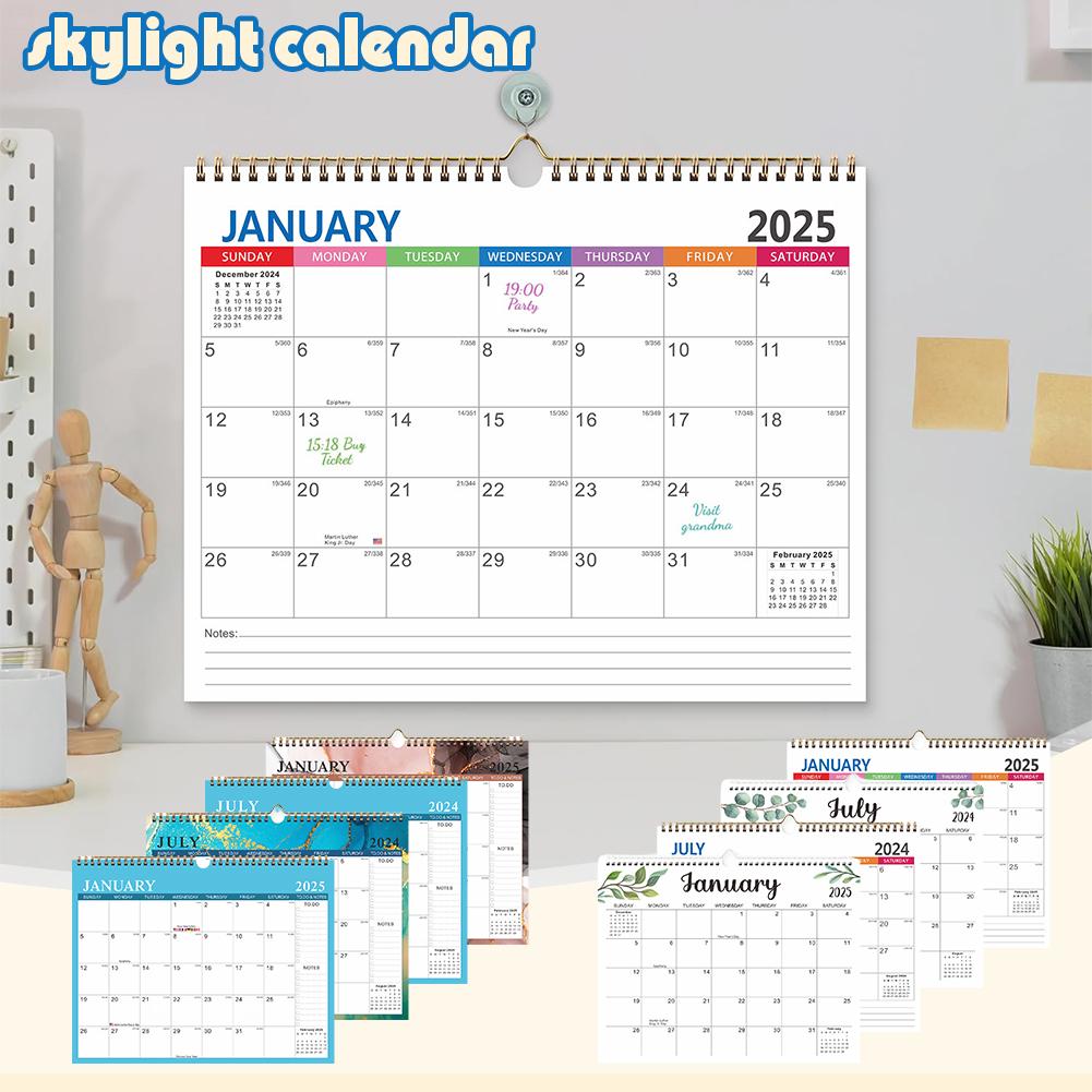 thumbnail image 3 of Wartleves El calendario de Skylight cubre los meses de julio de 2024 a diciembre de 2025 Hot Z8, 3 of 7