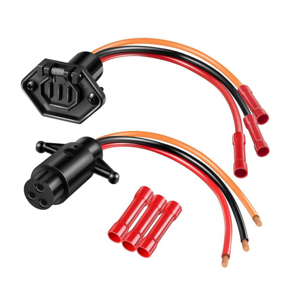 thumbnail image 4 of Wartleves CQJJTKX Enchufe para motor de arrastre, enchufe y receptáculo para motor de arrastre de 3 cables de calibre 8, enchufe para motor de arrastre impermeable profesional, para barco Minn Kota, c, 4 of 7