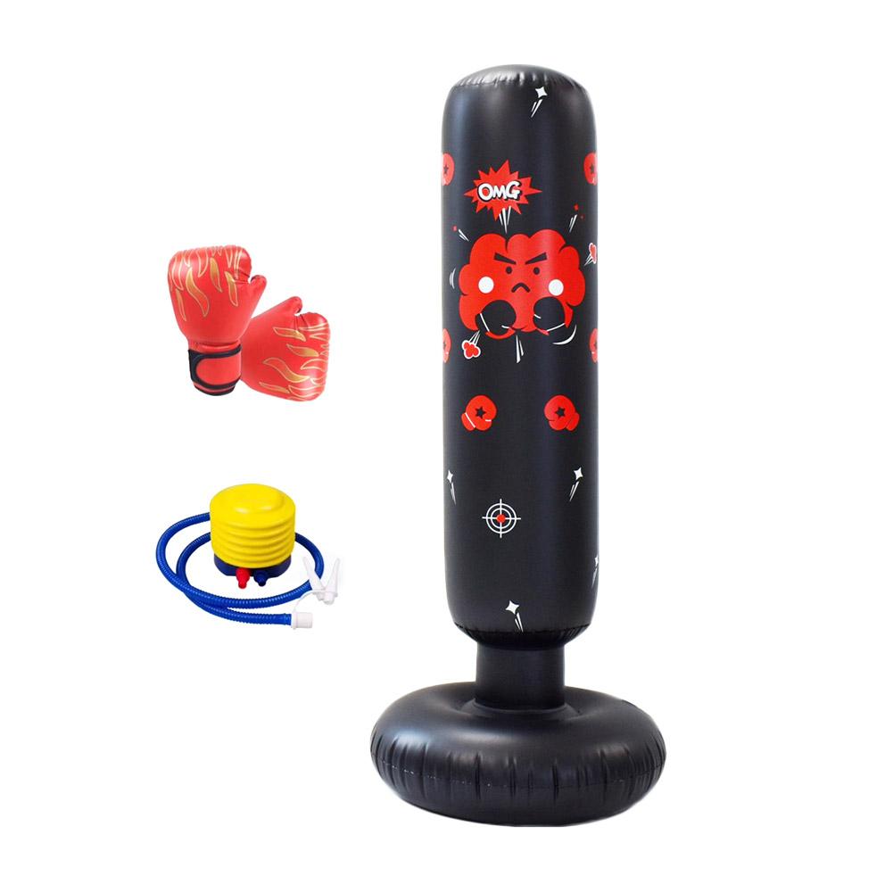 thumbnail image 3 of Ruifaya BBASILIYSD Saco de boxeo para niños, saco de boxeo de juguete con guantes de boxeo, juego de saco de boxeo inflable estable más grande de 48 pulgadas, inflable para niños, 3 of 7