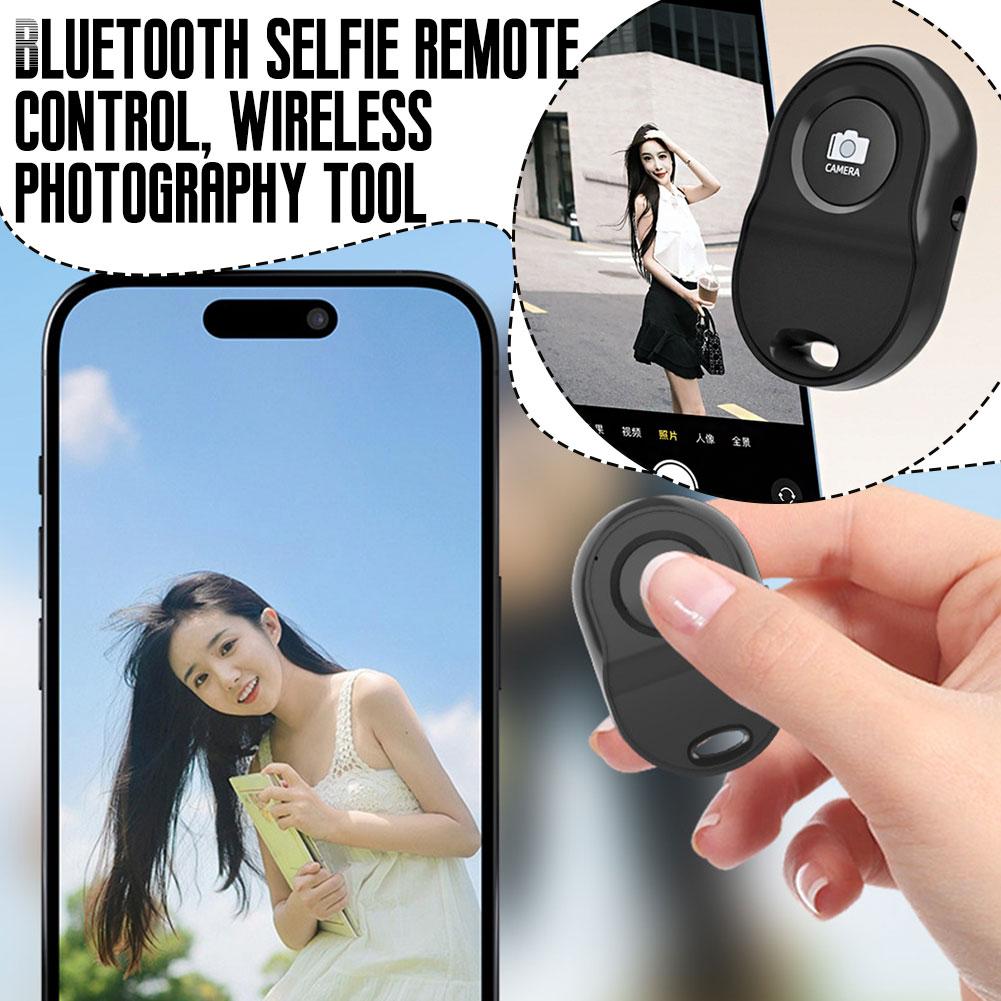 thumbnail image 3 of Wartleves Obturador remoto Bluetooth Obturador de teléfono móvil Obturador Disparador remoto para selfies Bluetooth Clic, 3 of 7