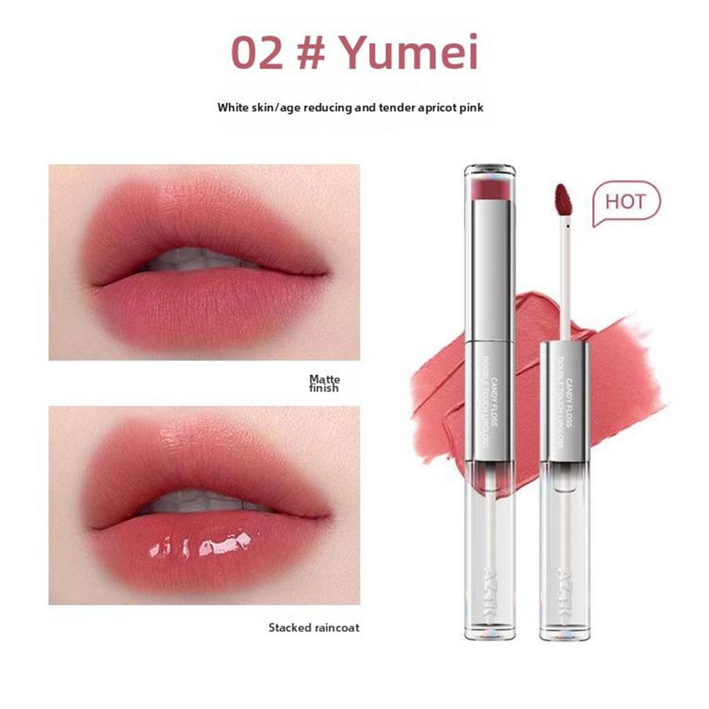 thumbnail image 4 of Wartleves Aztk Lápiz labial de doble punta con brillo de labios Mirror Glaze Ma Long Oil GXW, 4 of 7