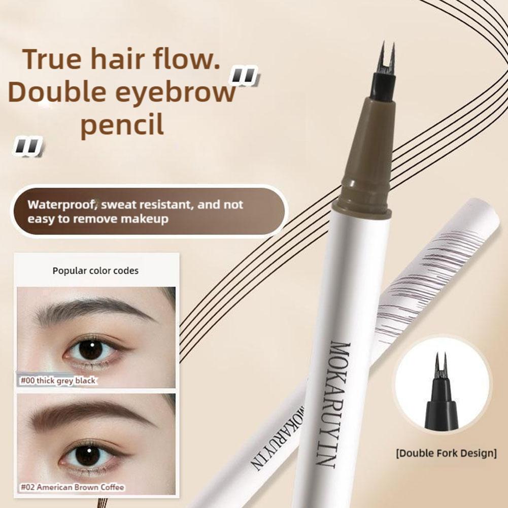 thumbnail image 2 of Wartleves Lápiz líquido de doble punta para tatuajes con 2 puntas para microblading de cejas, 2 of 7