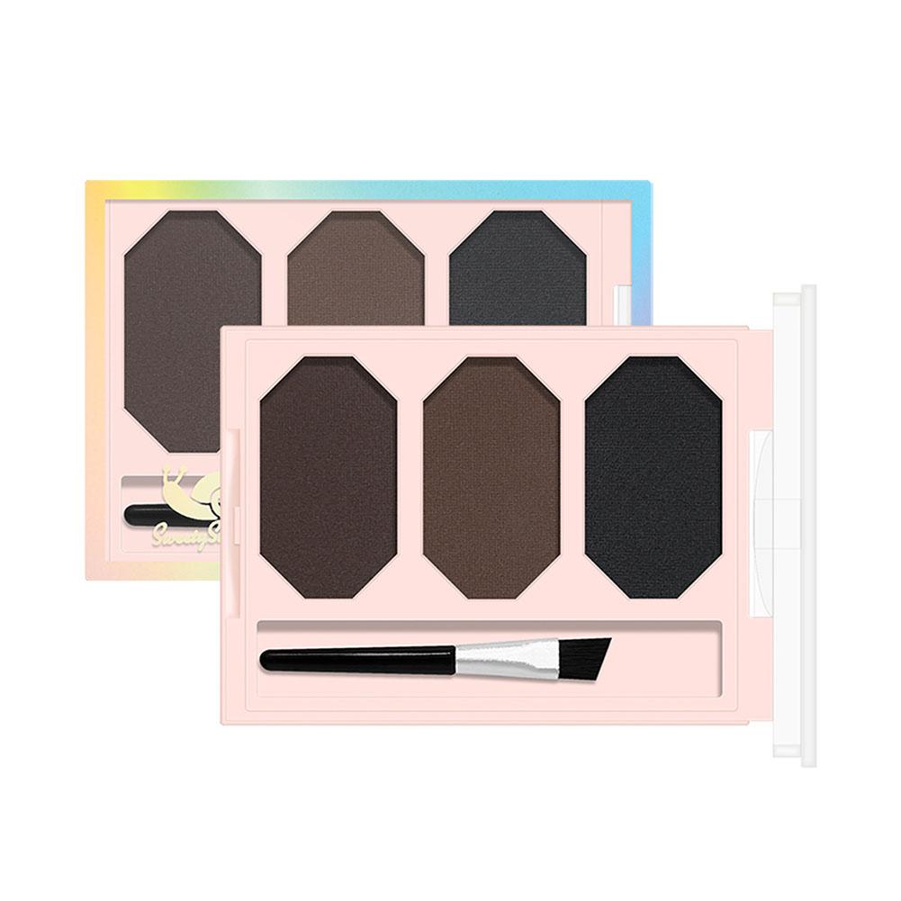 thumbnail image 4 of SGACAI Paleta de maquillaje en polvo para cejas de 3 colores, resistente al agua, para realzar las cejas, 4 of 7