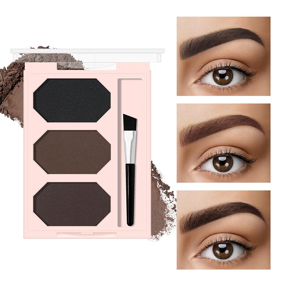 thumbnail image 2 of SGACAI Paleta de maquillaje en polvo para cejas de 3 colores, resistente al agua, para realzar las cejas, 2 of 7