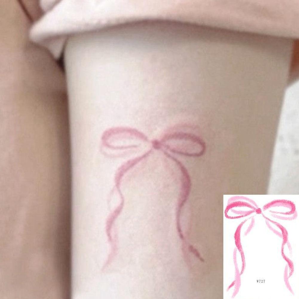 thumbnail image 5 of SGACAI Hojas de tatuajes temporales de lazo, pegatinas impermeables para brazos, piernas y cuerpo, tatuajes de Halloween Z λд, 5 of 7