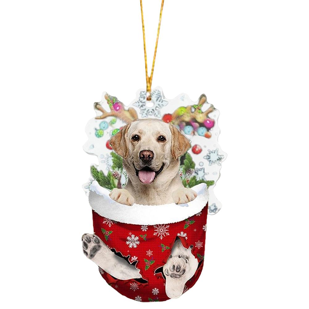 thumbnail image 5 of Wartleves Colgante de perro navideño acrílico para espejo retrovisor de coche, decoración DIY, 5 of 7