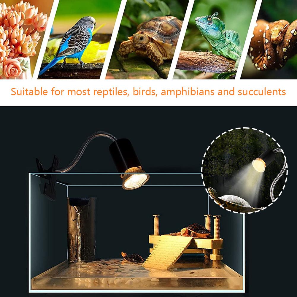 thumbnail image 2 of Wartleves Lámparas de calor para reptiles SHANGYU, lámpara para tortugas, lámparas de calefacción para acuarios de tortugas con abrazadera, lámpara de calentamiento giratoria de 360°, focos de calenta, 2 of 7