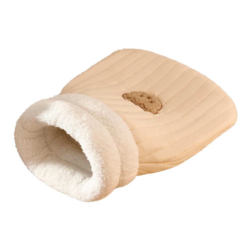 thumbnail image 4 of Wartleves Saco de dormir para mascotas, almohadilla térmica, acogedora cama para gatos, cueva, tamaño 2, bolsa de algodón PP U5, 4 of 7