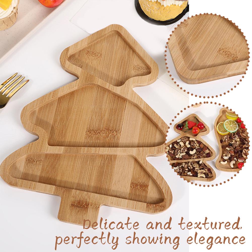 thumbnail image 2 of Wartleves Tablas de charcutería navideñas GINTBN, tabla de cortar de madera con forma de árbol de Navidad o campana de Navidad con mango, bonita tabla de cortar navideña para queso, fruta, pan, ensala, 2 of 7