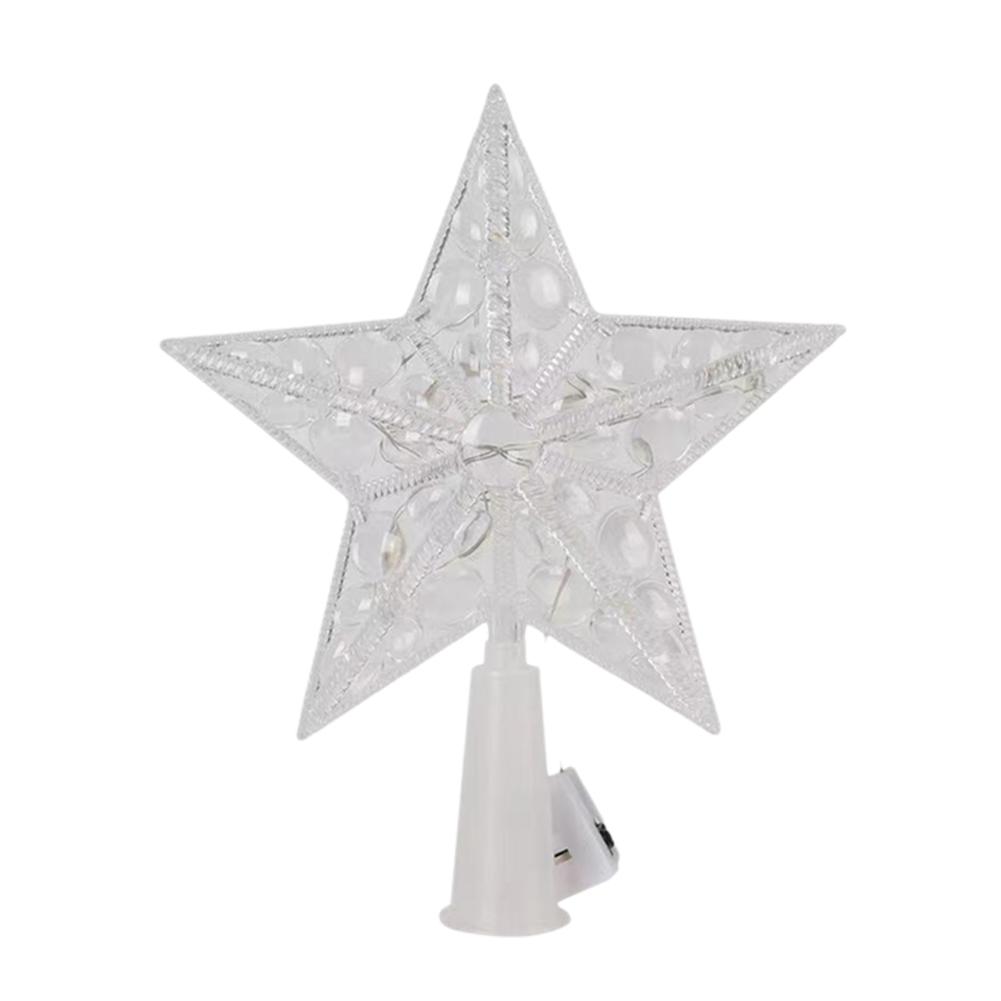 thumbnail image 5 of Ruifaya Estrella para la parte superior del árbol de Navidad, luz blanca cálida para la decoración del árbol de Navidad, copa iluminada para la decoración del árbol de Navidad en el hogar, estrella, 5 of 7