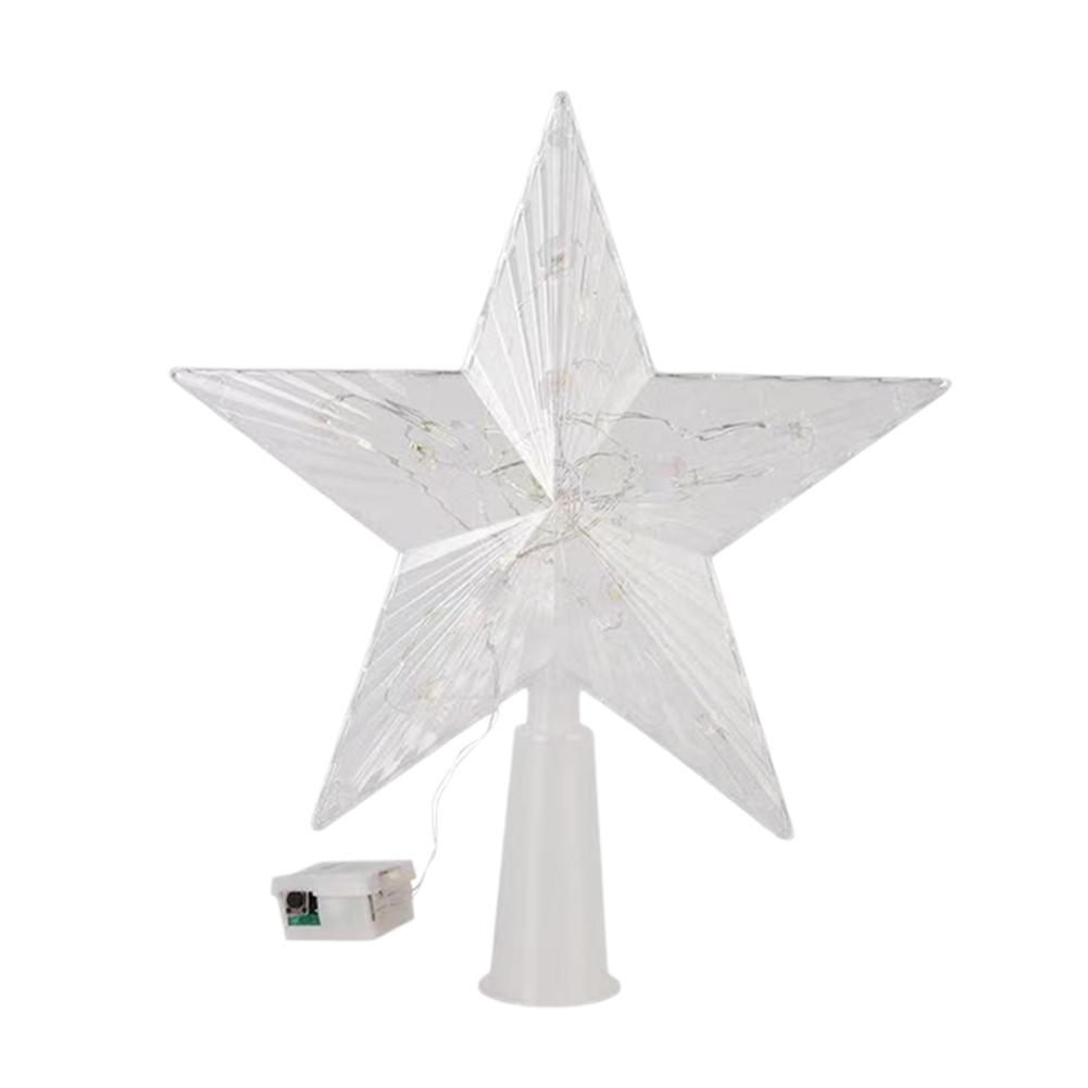 thumbnail image 4 of Ruifaya Estrella para la parte superior del árbol de Navidad, luz blanca cálida para la decoración del árbol de Navidad, copa iluminada para la decoración del árbol de Navidad en el hogar, estrella, 4 of 7
