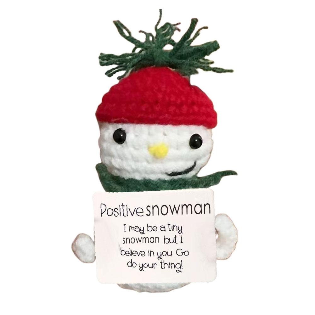 thumbnail image 4 of SGACAI Familia de muñecos de nieve cálidos y acogedores, tejidos a mano, adorables, con tarjeta de apoyo, nuevos, 4 of 7