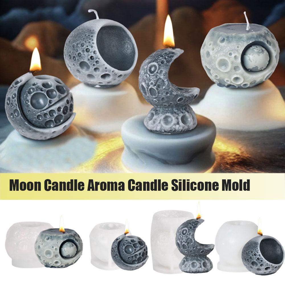 thumbnail image 2 of Ruifaya Molde de silicona para velas aromáticas con forma de luna A2Z1 ξс, 2 of 7