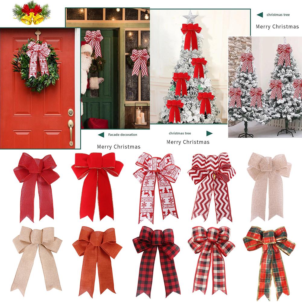 thumbnail image 3 of Ruifaya Lazo de Navidad con rayas rojas y blancas, lazos para coronas navideñas, decoración del hogar para bodas U2, 3 of 7