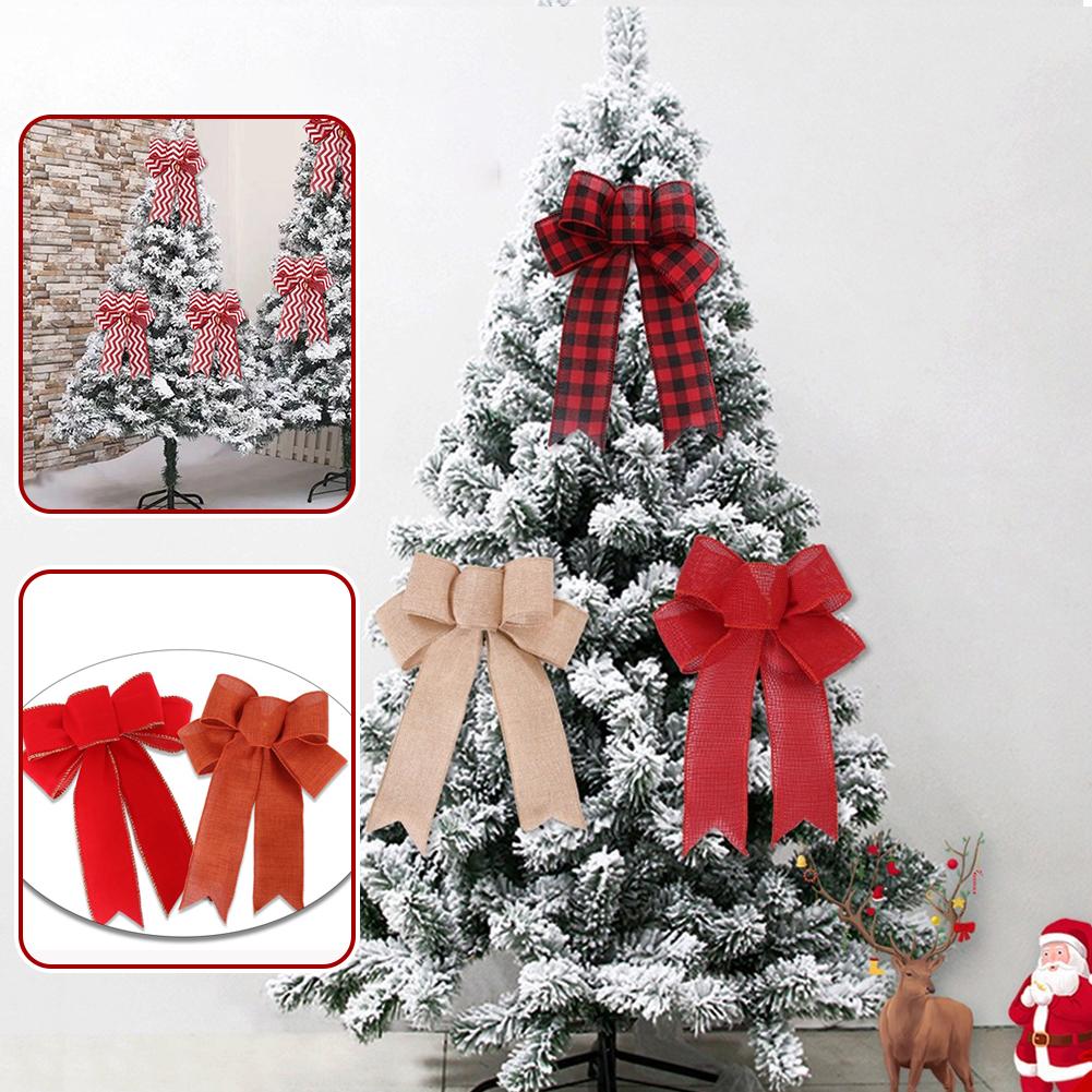 thumbnail image 2 of Ruifaya Lazo de Navidad con rayas rojas y blancas, lazos para coronas navideñas, decoración del hogar para bodas U2, 2 of 7