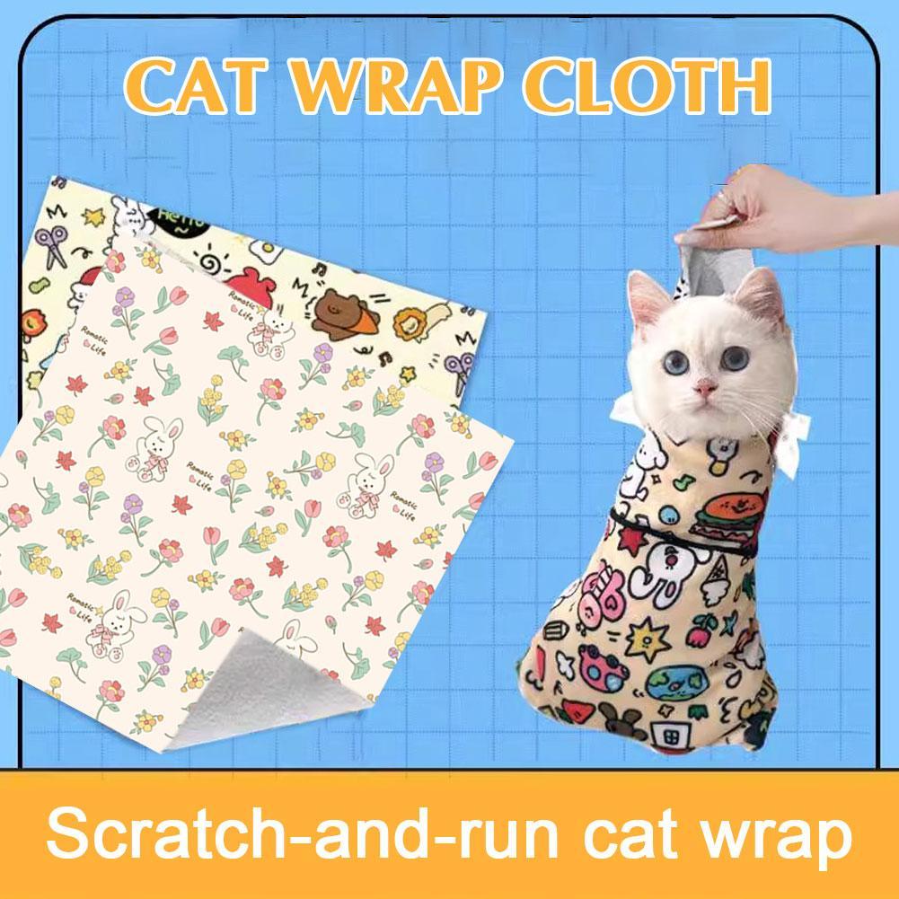 thumbnail image 3 of SGACAI Envoltura para el cuidado de gatos, envoltura calmante antiescape para la sujeción de gatos, bolsa de almacenamiento de tela mágica fácil de transportar para mascotas, suministros multifunci, 3 of 7