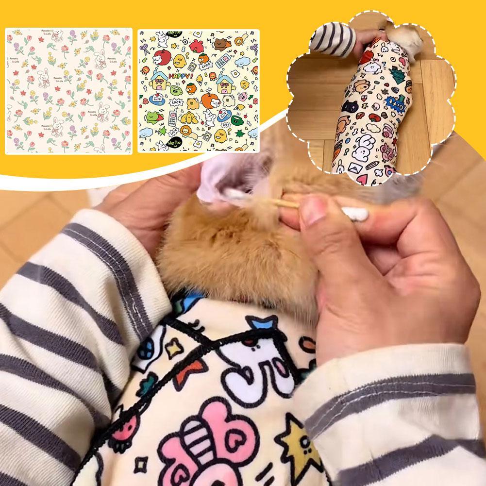 thumbnail image 4 of SGACAI Envoltura para el cuidado de gatos, envoltura calmante antiescape para la sujeción de gatos, bolsa de almacenamiento de tela mágica fácil de transportar para mascotas, suministros multifunci, 4 of 7