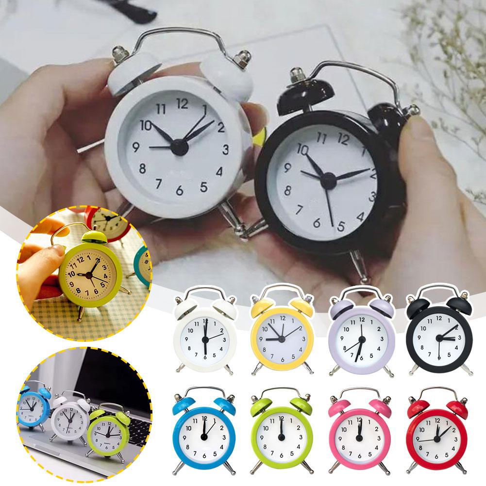 thumbnail image 3 of SGACAI Mini despertador de metal con dos campanas, relojes ruidosos, vintage, analógico, de mesa☆, 3 of 7