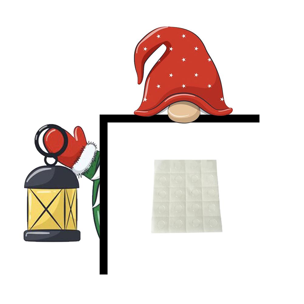 thumbnail image 5 of SGACAI Adorno para puerta de Navidad 2024, divertido adorno para esquina de puerta con marco de Papá Noel, decoración navideña con marco de madera para pared, ventana, muebles, 5 of 7