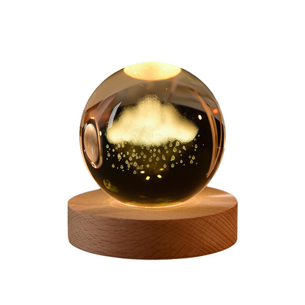 thumbnail image 4 of Ruifaya Bola de cristal del sistema solar 3D, esferas estelares calmantes de 2,4 pulgadas, la galaxia, luz de noche en forma de bola para la decoración de la sala de estar del dormitorio, escultura, 4 of 7