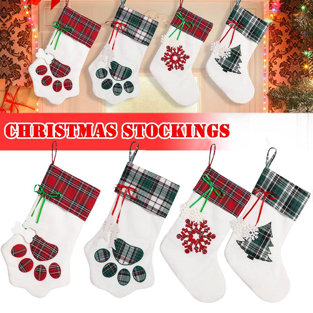 thumbnail image 4 of Ruifaya Calcetines navideños con forma de huella de perro, decoración del hogar, accesorios de regalo, calcetines navideños, 4 of 7
