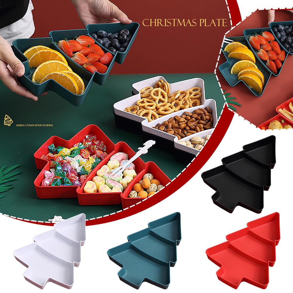 thumbnail image 3 of SGACAI Almacenamiento de pasteles de árbol de Navidad, contenedores de almacenamiento de Navidad, almacenamiento de decoración de bocadillos y dulces de Navidad, almacenamiento de decoración con fo, 3 of 7
