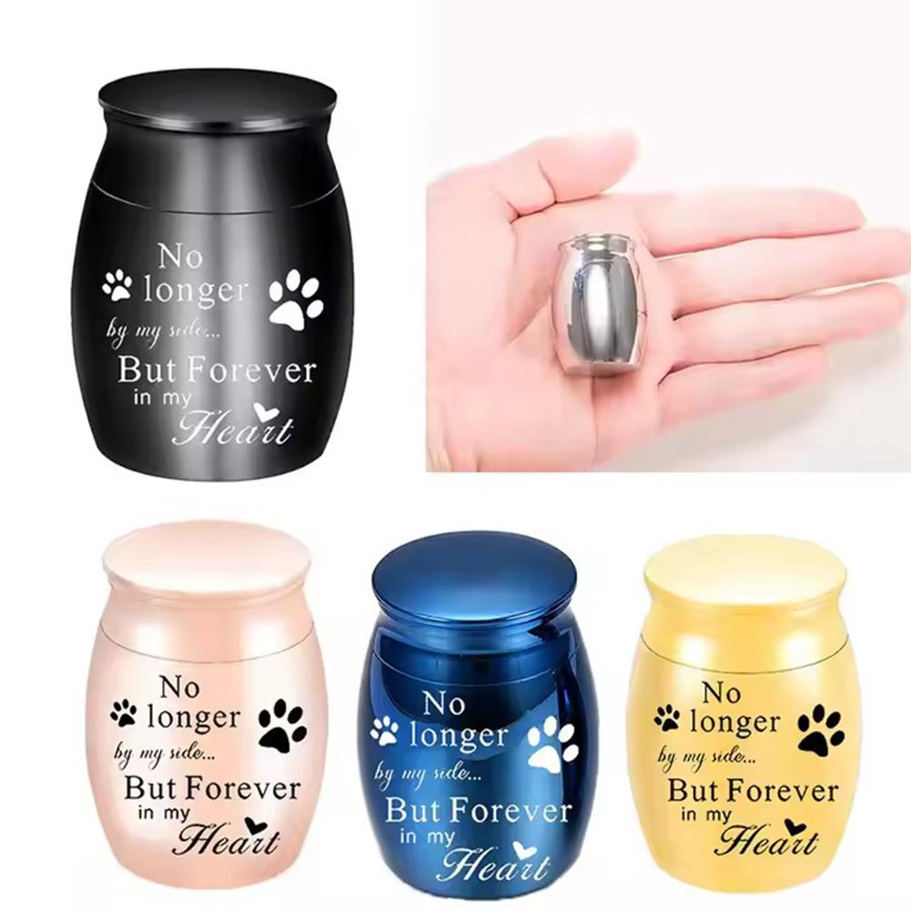 thumbnail image 3 of SGACAI Urna de cremación con huella de pata de perro en miniatura de 1,57 pulgadas para guardar cenizas de mascotas, urna de cremación de acero inoxidable, urna pequeña para cenizas de perros o gat, 3 of 7