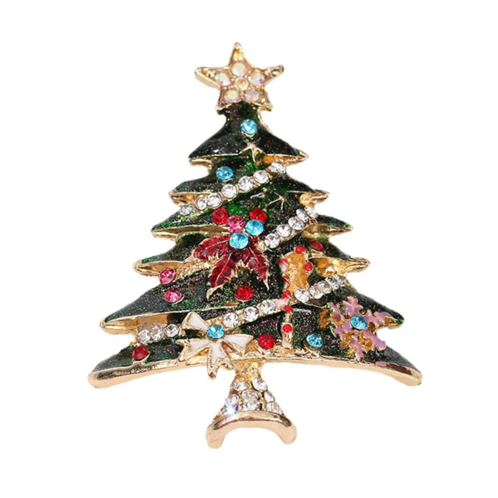 thumbnail image 4 of Ruifaya Broche de árbol de Navidad, broche de solapa con árbol de Navidad con diamantes de imitación, accesorios de joyería navideña con diamantes de imitación unisex para mujeres, hombres y amigos, 4 of 7