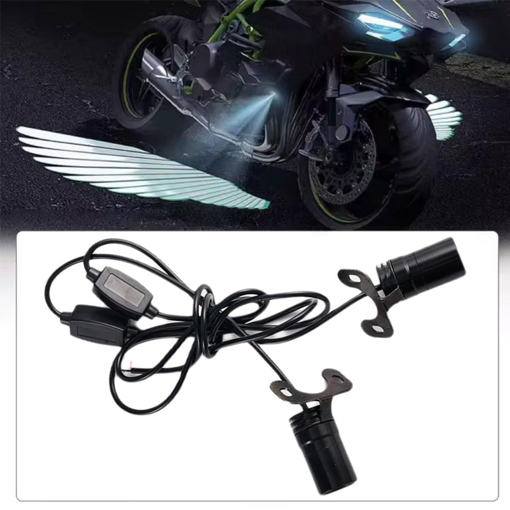 thumbnail image 2 of SGACAI Kit de luces de proyección de alas de ángel para motocicleta Searching Roads, 2 piezas, luces LED para motocicleta, luces de proyector de sombras para motocicletas, luces de bienvenida para, 2 of 7