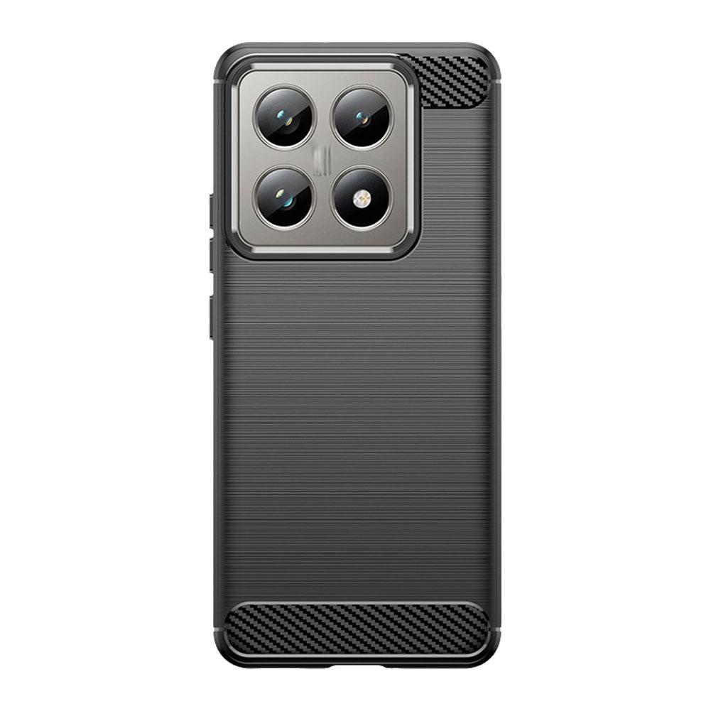 thumbnail image 4 of Ruifaya Funda protectora de TPU para teléfono móvil, carcasa suave de TPU con fibra de carbono cepillada para Mi, 4 of 7