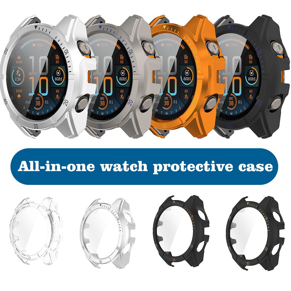 thumbnail image 2 of Wartleves Funda protectora de PC + vidrio templado para Garmin Fenix Cover 47mm 8 Full 51mm, 2 of 7