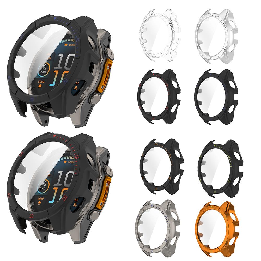 thumbnail image 3 of Wartleves Funda protectora de PC + vidrio templado para Garmin Fenix Cover 47mm 8 Full 51mm, 3 of 7