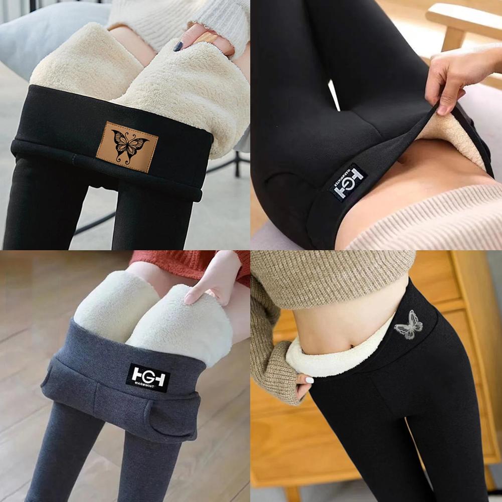 thumbnail image 3 of Wartleves Leggings de vellón para mujer, leggings para calentar las rodillas en invierno♯, 3 of 7
