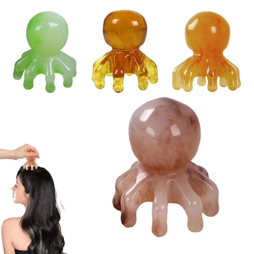 thumbnail image 4 of SGACAI Peine masajeador de pulpo para la salud del cuero cabelludo, masajeador de puntos de acupuntura, meridianos ▲ξ, 4 of 7
