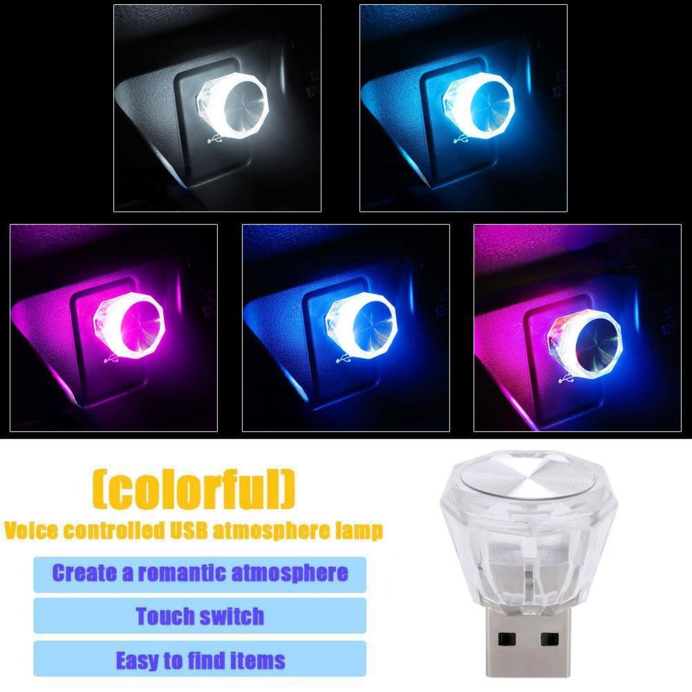 thumbnail image 3 of Wartleves Luces LED mini USB para coche, ambiente interior de neón, 1 unidad, inalámbricas, 3 of 7