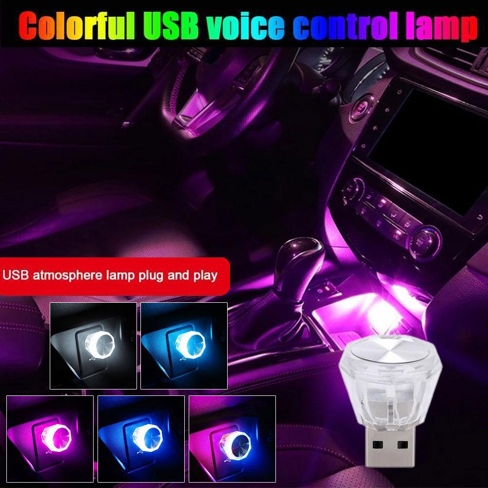 thumbnail image 2 of Wartleves Luces LED mini USB para coche, ambiente interior de neón, 1 unidad, inalámbricas, 2 of 7