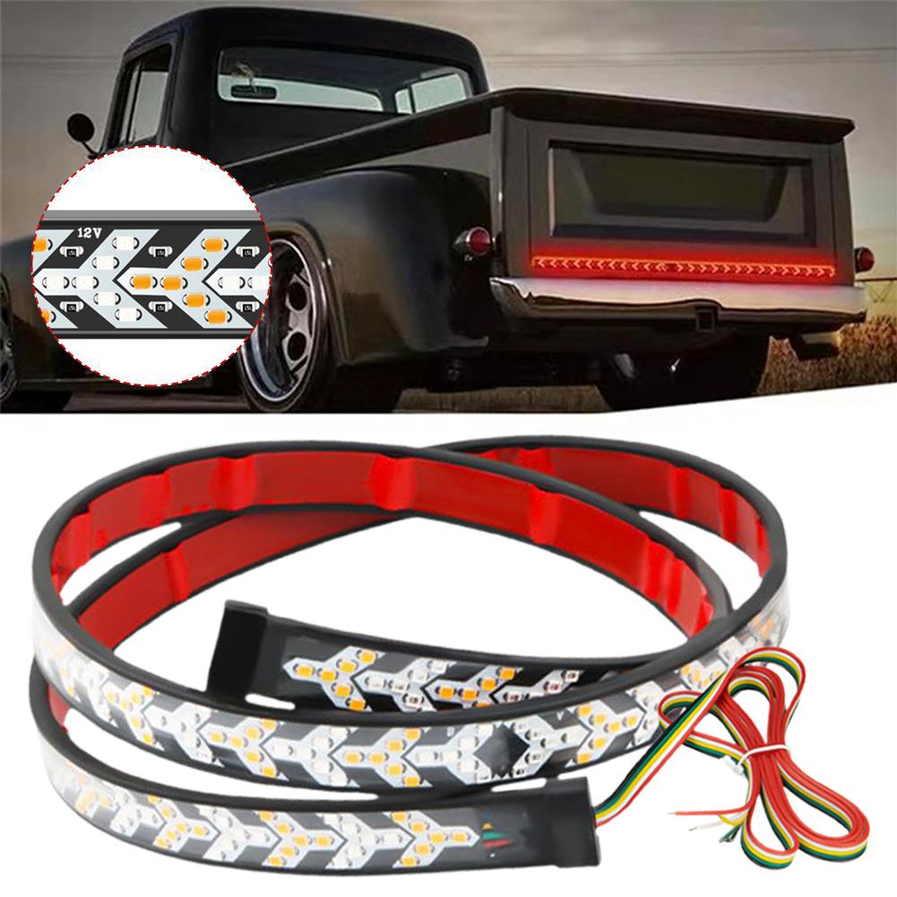 thumbnail image 5 of Wartleves Tira de luces LED para puerta trasera de coche y camión, luz de señal de giro, luz de advertencia dinámica fluida, 12-24 V, para barra de luz de marcha atrás, 5 of 7