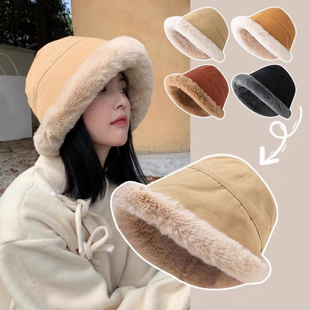 thumbnail image 2 of SGACAI Sombrero de pescador de invierno de felpa suave y gruesa resistente al viento y al frío, 2 of 7