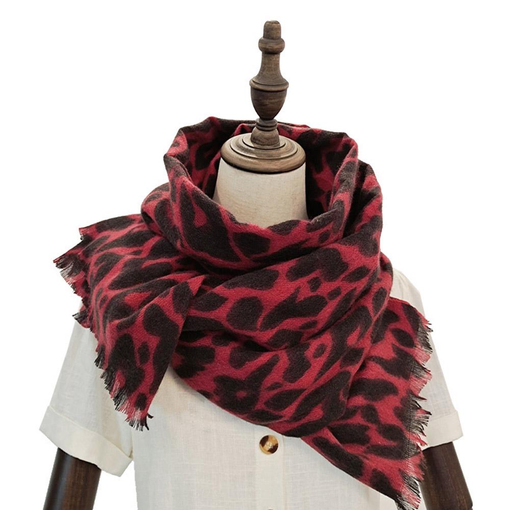 thumbnail image 4 of Ruifaya Bufanda de mujer suave con estampado de leopardo, bufanda de invierno para viajes y fiestas, cálida π D1P2, 4 of 7