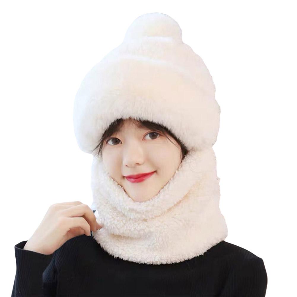 thumbnail image 5 of Wartleves Conjunto de gorro y bufanda para el cuello de una pieza con máscara facial completa de invierno para mujer, 5 of 7