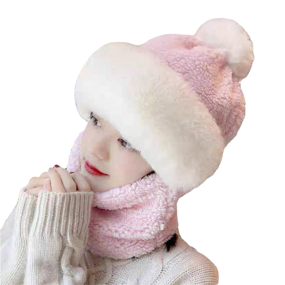 thumbnail image 3 of Wartleves Conjunto de gorro y bufanda para el cuello de una pieza con máscara facial completa de invierno para mujer, 3 of 7